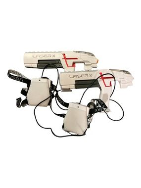 White & Gray Laser Tag Blaster Set